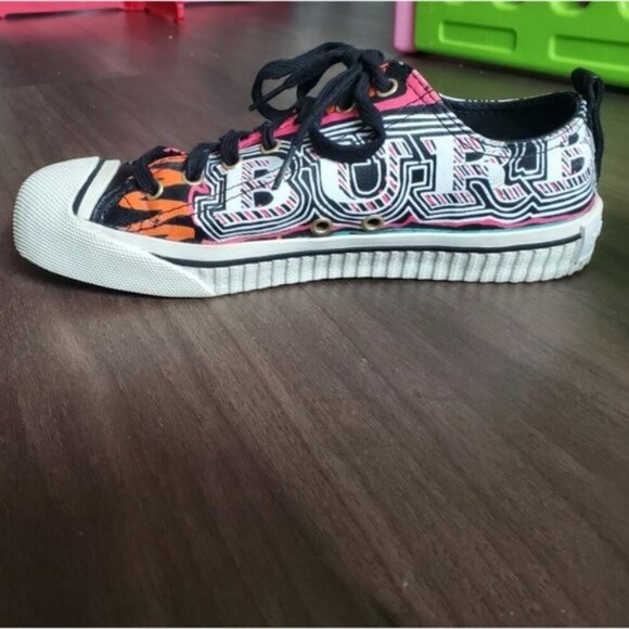 Burberry Kingly Colourful Low Top Sneakers Size 9 - Picture 12 of 16